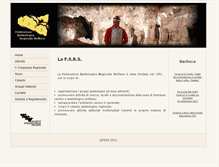 Tablet Screenshot of federazionespeleologicasiciliana.it